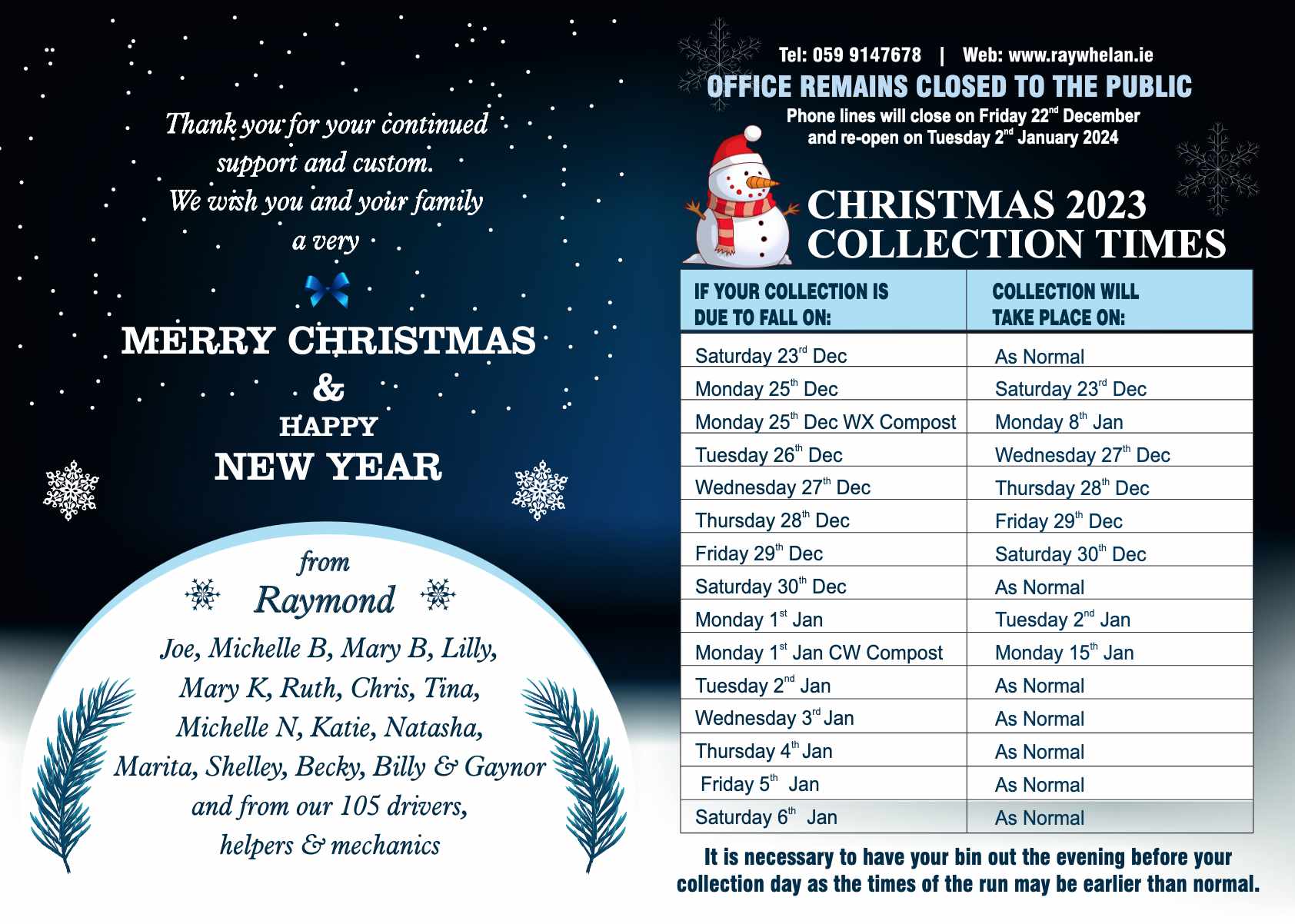 Skip Hire Carlow Waste Collection, Disposal & Removal